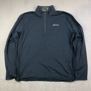 Greyson Mens Tate Mockneck Quarter-Zip XL Black Pullover Long Sleeve Performance